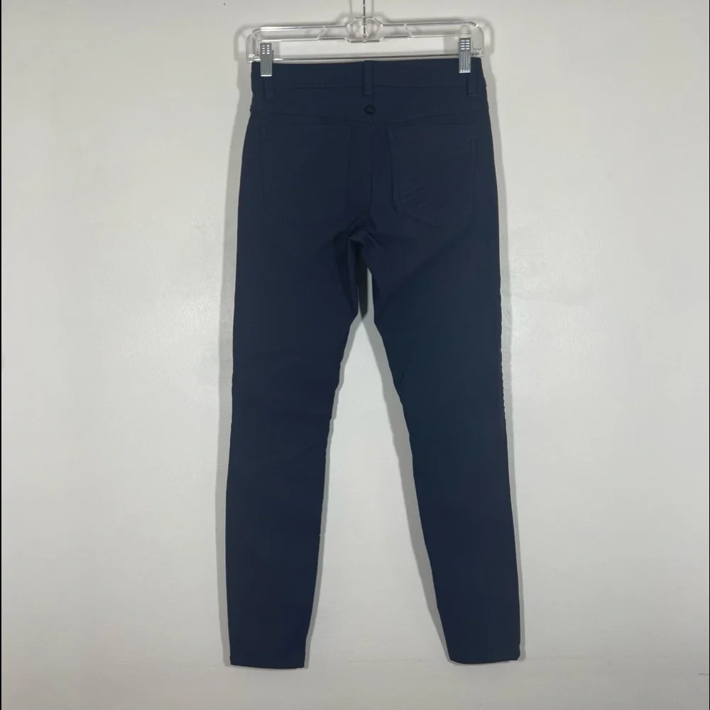 Prana Brenna Pants Skinny Ribbed Moto Skinny Jeans Gray Sz 0